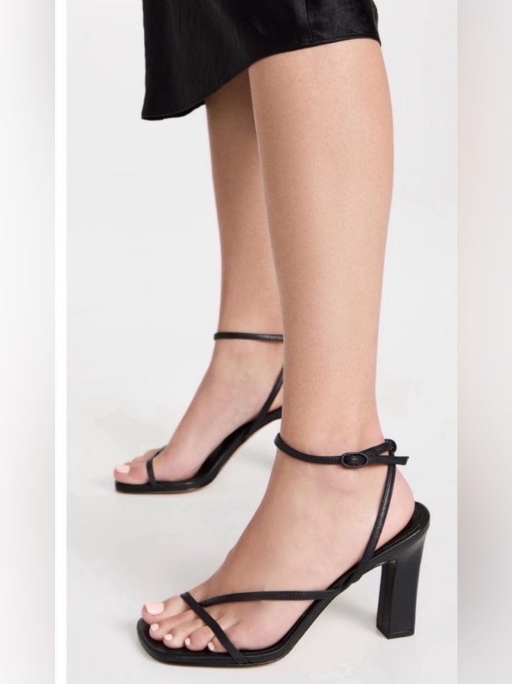 Vince Quiana Elegant Black Heeled Sandals Size 7.5